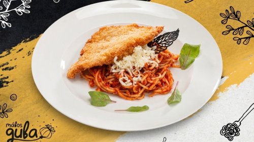 Bolognai spagetti rántott szelettel